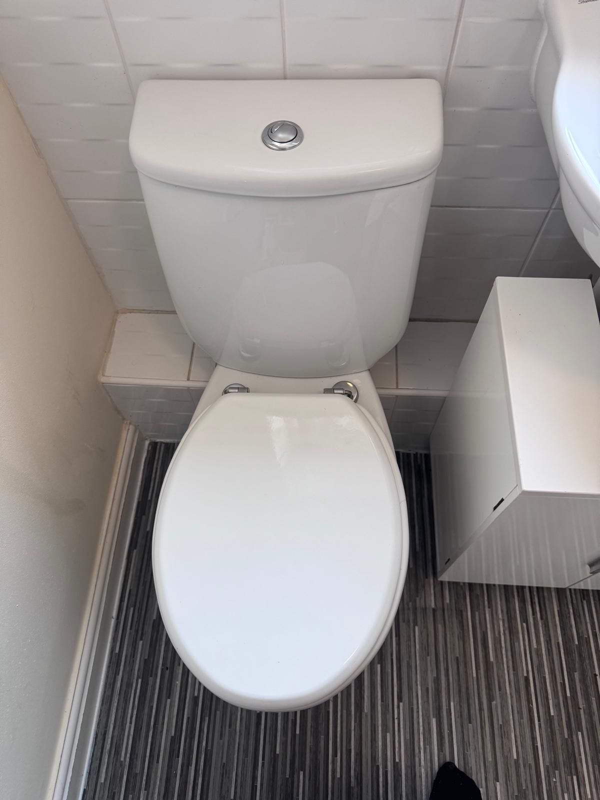 Sparkling clean bathroom with a fresh white suite in a Cardiff home